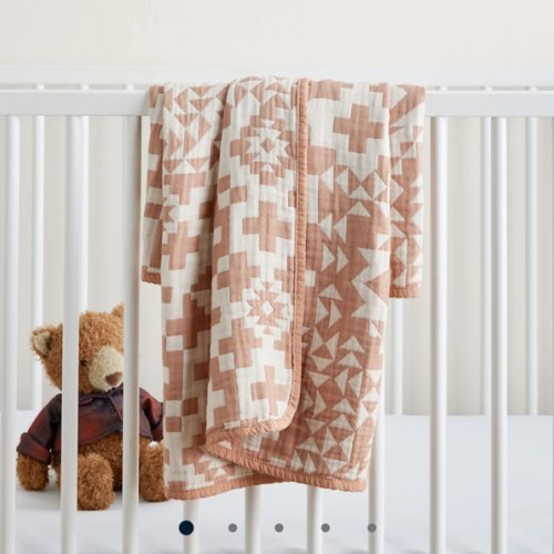 BLUE RIDGE ORGANIC COTTON BABY BLANKET
