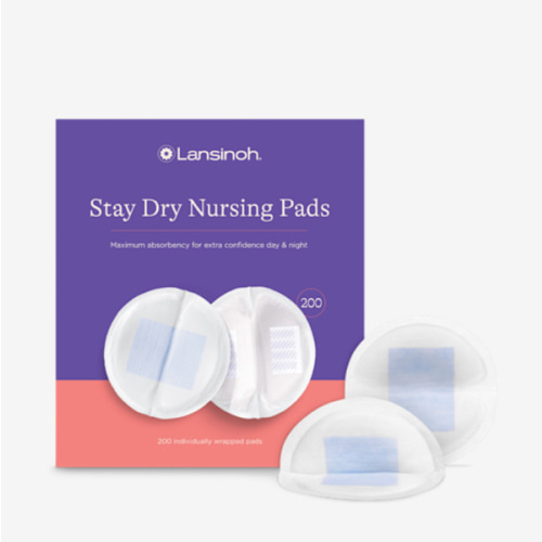 Lansinoh Stay Dry Disposable Nursing Pads, Soft and Super Absorbent Breast Pads, Breastfeeding Essentials for Moms, 200 Count