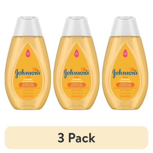 (3 pack) Johnson's Tear Free Baby Shampoo, Sulfate & Dye Free, Travel Size, 3.4 fl. oz