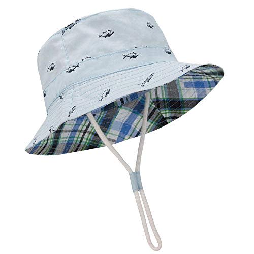 Durio UPF 50+ Beach Baby Sun Hat Sun Protection Cute Wide Brim Summer Baby Boy Bucket Hats Toddler Sun Hats for Girl