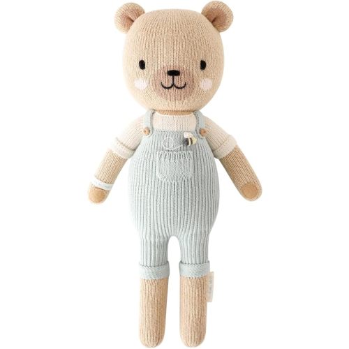 cuddle + kind Charlie The Honey Bear Little 13" Hand-Knit Doll – 1 Doll = 10 Meals, Fair Trade, Heirloom Quality, Handcrafted in Peru, 100% Cotton Yarn