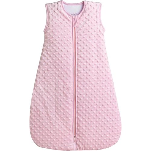 BABYINABAG Very Warm 2.5 Tog Quilted Winter Model Baby Sleep Bag or Sack, Plush Minky Dot for Infants and Toddlers (Small (3-11 mos))
