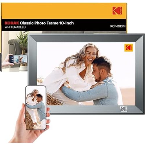KODAK Digital Photo Frame 10.1 inch with WiFi, WiFi Electronic Frame with 32GB Storage,1280 * 800 HD IPS Touch Screen, Auto-Rotate, Share Photos and Videos, for Women