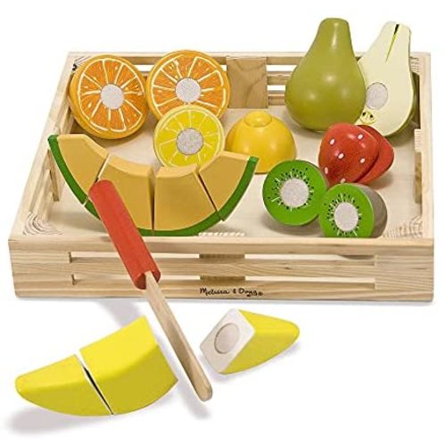 Melissa & Doug Cutting Fruit Set - Wooden Play Food Kitchen Accessory