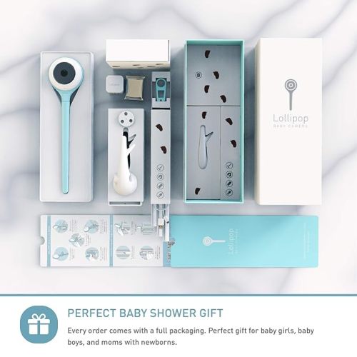 Lollipop Baby Monitor (Cotton Candy) -Full-Featured Smart Wi-Fi Camera of True Crying Detection with Extra in-App Plan of Breathing Monitoring/Sleep Tracking-Accessories Free/7 Days Trial Period