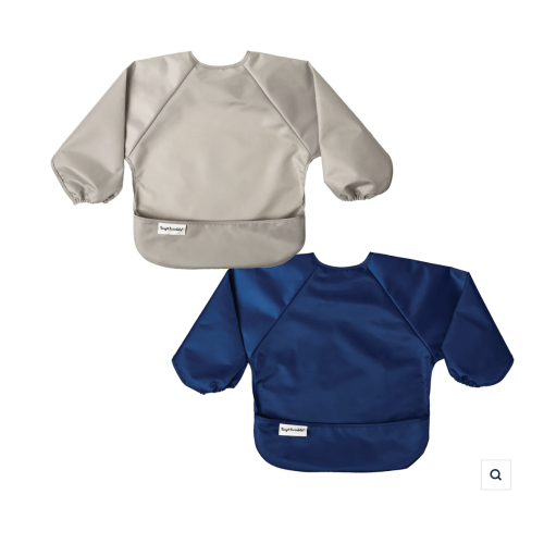 Full Sleeve Bibs - 2 Pack Sets - Gray and Indigo