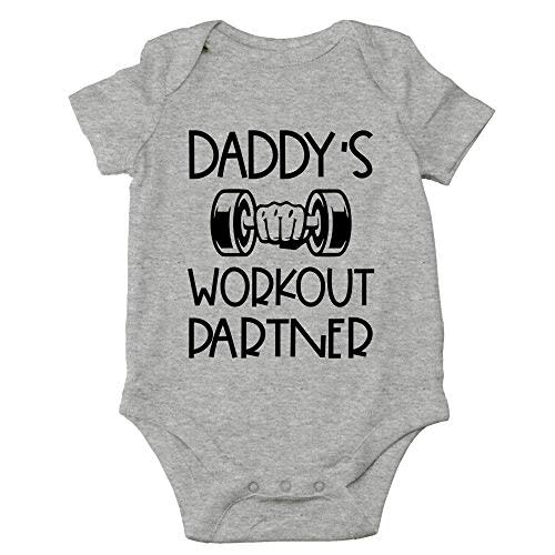 CBTwear Daddy's Workout Partner Baby Bodysuit - Adorable Boy Romper Clothing Funny Cute Infant Outfit
