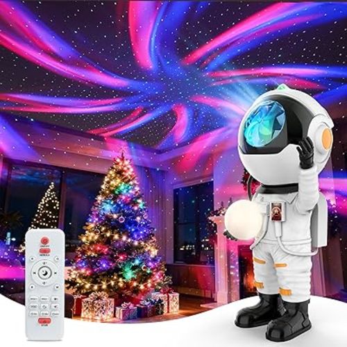 Rossetta Astronaut Galaxy Projector, Star Projector for Bedroom, LED Night Light for Kids Room with Timer and Remote, Room Decor Aesthetic, Home Decor, Gifts for Adults, Teens, Christmas, Birthday