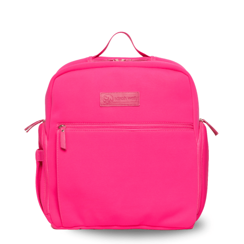 Fiona Breast Pump Backpack Hot Pink Functional and Trendy Storage for Pumping Moms – Sarah Wells Bags