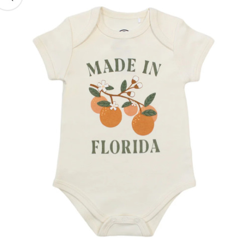 Made in Florida Oranges Cotton Baby Onesie – Emerson and Friends