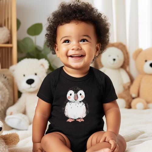 Adorable Puffin Infant Bodysuit, Puffin Onesie, Cute Baby Clothes, Gift for Newborn, Baby Bird Onesie, Baby Shower, Animal Lover Baby Gift
