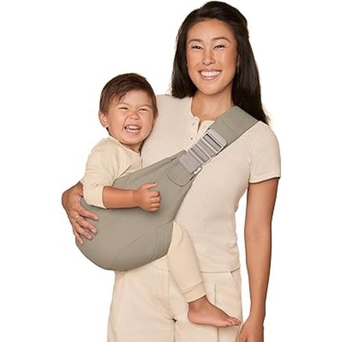 Ergobaby Upsie Hip Sling – Soft Olive Baby Carrier – Lightweight, Adjustable Sling for Toddlers – Breathable & Ergonomic Design