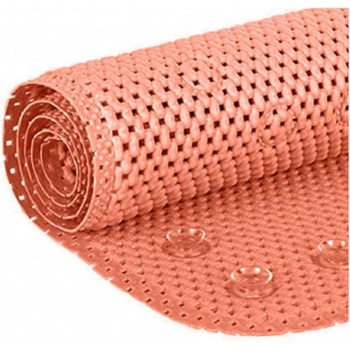 Deluxe Bathtub Mat Non Slip, Soft Foam Bath Mats for Bathroom Tub, Bathtub Mat with Drain Holes, Suction Cups- 36” X 17” - Peach