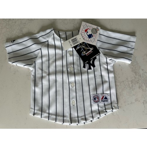 MAJESTIC NEW YORK YANKEES DEREK JETER #2 BABY PIN STRIPE JERSEY SIZE 18M
