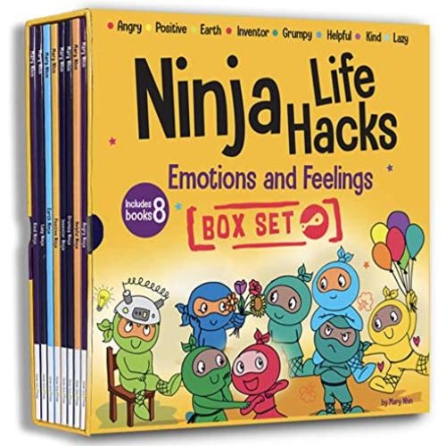Ninja Life Hacks Emotions and Feelings 8 Book Box Set (Books 1-8: Angry, Inventor, Positive, Lazy, Helpful, Earth, Grumpy, Kind)