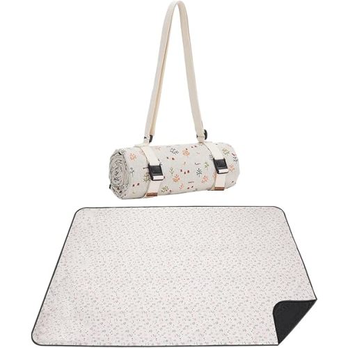Outdoor Blanket - Washable with Waterproof Backing and Shoulder Strap, 57"x79"