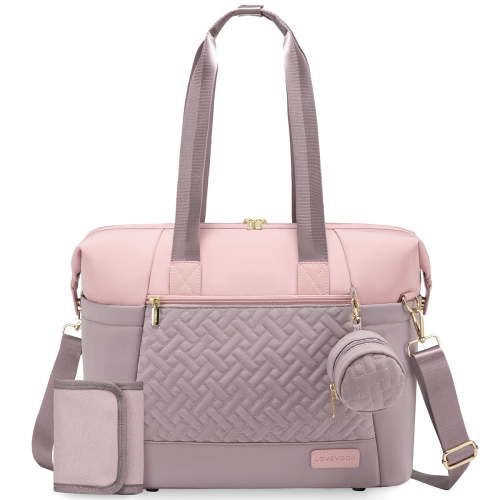 Lovevook Diaper Bag Tote, Work Bag Breast Pump Bag for Breastfeeding Mom, Large Waterproof Travel Diaper Tote with Changing Pad Convenient for New Mum Dad