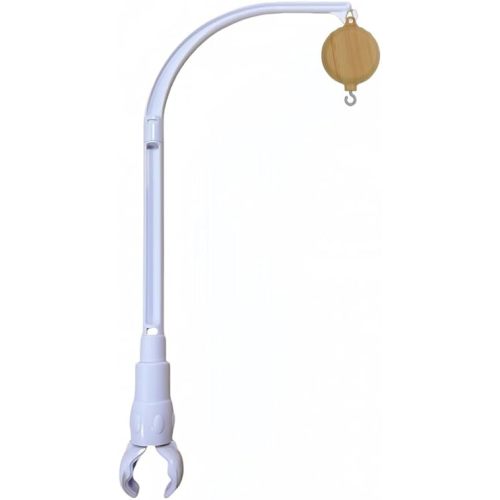 23 inch Baby Crib Mobile Bed Bell Holder Arm Bracket,with Battery-Operated Music Box, The Claw Part can be Adjusted Width-DIY Toy Decoration, Plays 35 Tunes Volume Adjustable (58CM)
