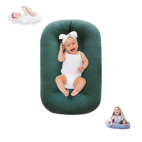 Baby Lounger for Infants 0-12 Months, Bionic Design Baby Lounger Soft Organic Cotton Breathable Lounger, Newborn Babies Essentials Gifts
