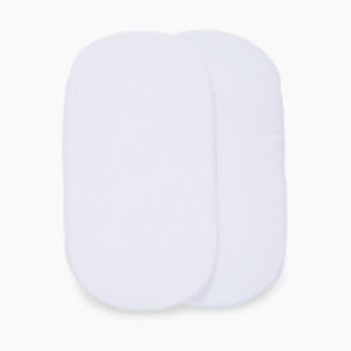 Delta Children Fitted Bassinet Sheet Set, 2-Pack - White
