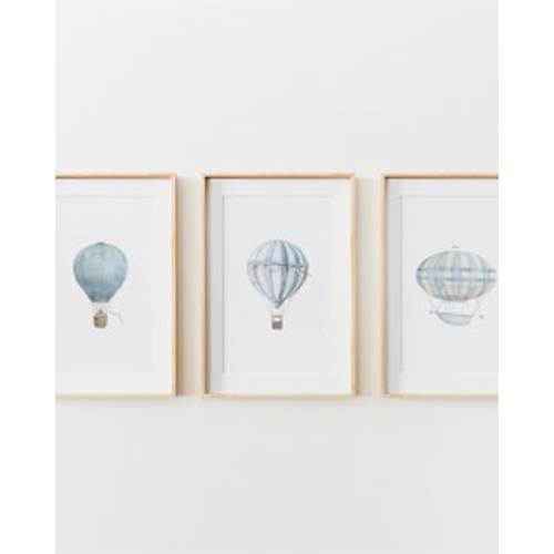 Blue Hot Air Balloon Nursery Prints | Vintage Travel Art (digital Download) - Etsy
