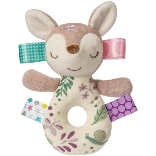 Taggies Embroidered Soft Ring Rattle, Flora Fawn