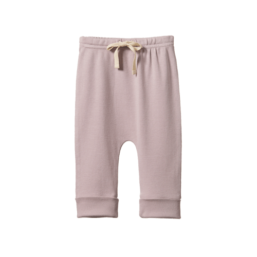 Nature Baby; Size 0-3 Cotton Drawstring Pants (Lilac)