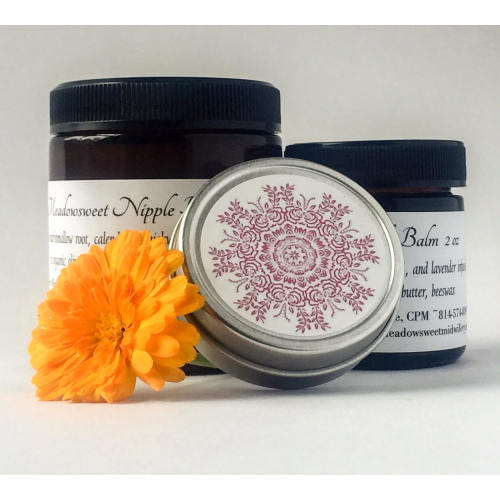 Meadowsweet Nipple Balm, Nursing Balm, Breastfeeding Salve