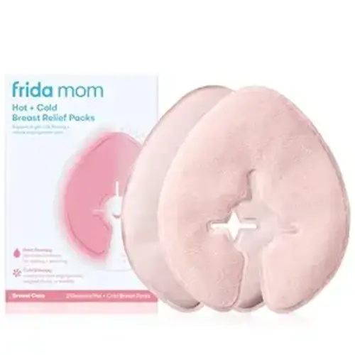 Frida Mom Breast Therapy Packs, Breast Pads, Cold & Hot Pack for Pain Relief, Breastfeeding Essentials for Lactation Support, Mastitis, Engorgement and Pump Aid, Postpartum Recovery, 2pk