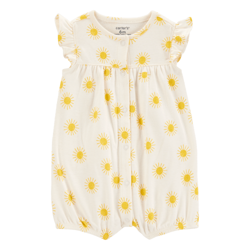Baby Sun Cotton Short-Sleeve Romper - Cream - Carter's | Carter's