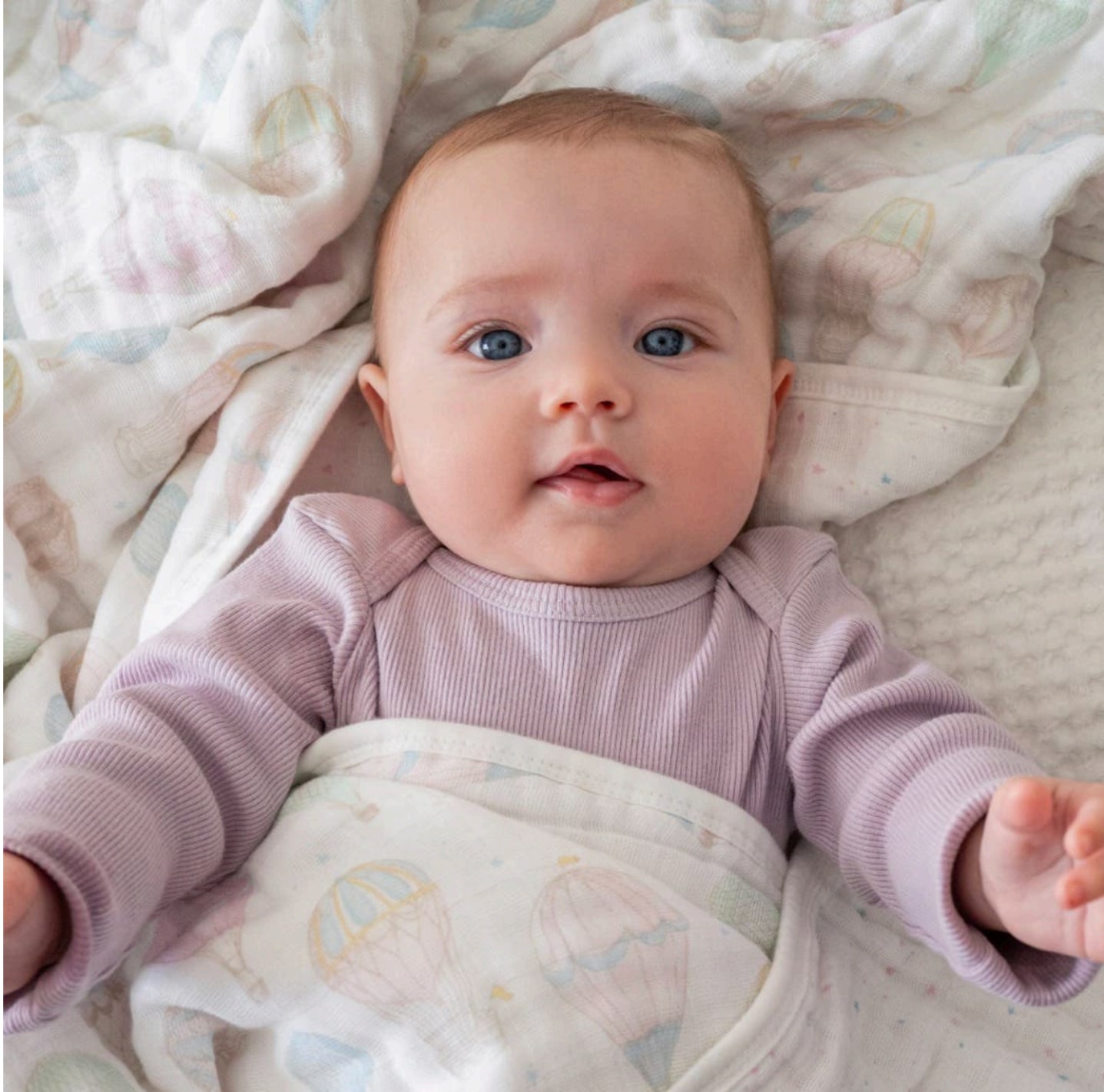 Above The Clouds Organic Baby Blanket | aden + anais