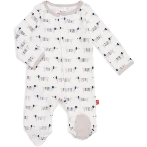 Magnetic Me Footie Pajamas - 100% Organic Cotton Baby Pajamas - Quick Magnetic Fastener Sleeper for Baby Boy and Girl - Pawsatively - 3-6 Months