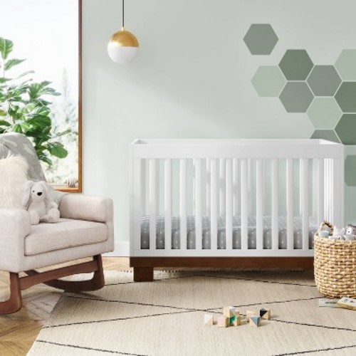 Babyletto Modo 3-in-1 Convertible Crib with Toddler Rail, Color: White/Espresso