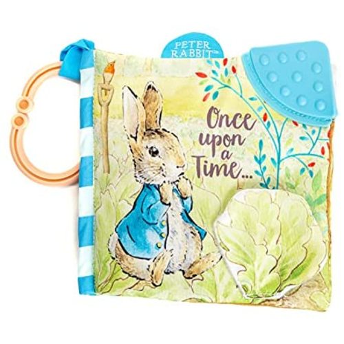 KIDS PREFERRED Peter Rabbit Soft Book with Teether and Crinkle, 5 Inches
