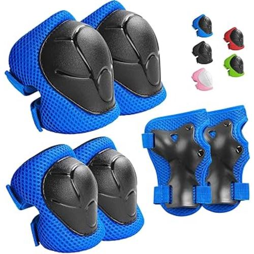 Kids Protective Gear Set Knee Pads for Kids 3-14 Years Toddler Knee and Elbow Pads with Wrist Guards 3 in 1 for Skating Cycling Bike Rollerblading Scooter