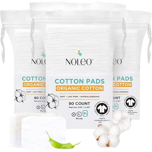 Cotton Rounds & Pads (240 Count (Pack of 3), Extra Large & Pressed)
