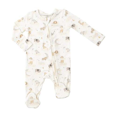 2 Way Zipper Footie - Dreamy Safari