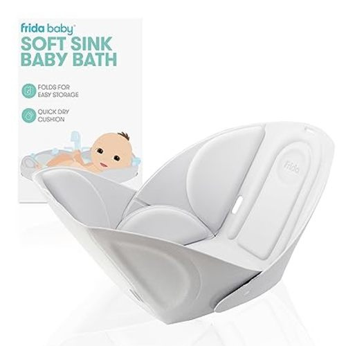 Frida Baby Soft Sink Bath, Sink Bather, Easy to Clean Bather That Supports Baby's Head