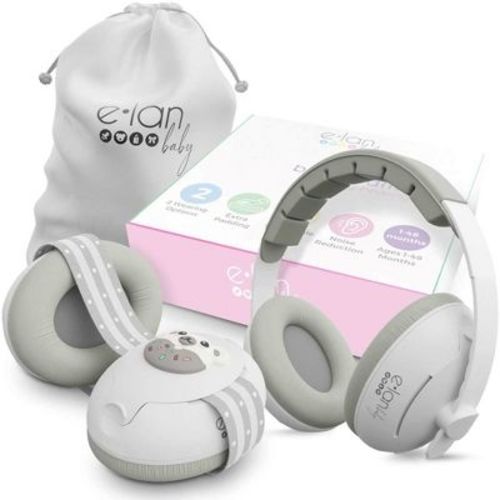 Elan Baby 2-1 Ear Muffs for Baby Ear Protection, Lightweight Earmuffs with Ultra Soft Fabric to Prevent Irritation, Protecting Little Ears Everywhere