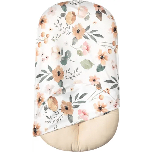 Newborn Lounger Cover for Baby Girls Removable Cover Ultra Soft Comfortable Lounger Slipcover for Infant Lounger Pillow (Bolossom)
