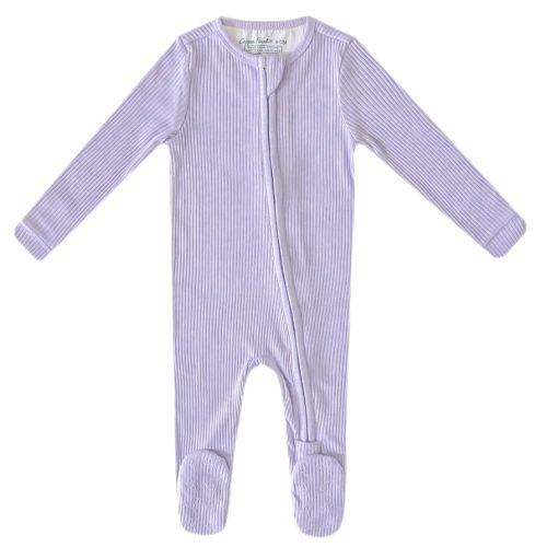 Copper Pearl Zip-Up Footie Baby Pajamas: Ultra-Soft Boys Pajamas and Girls Pajamas, Premium Knit Fabric in Stylish Prints, Tag-Free with Two-Way Zipper, Sized Newborn to 24 Months, Periwinkle
