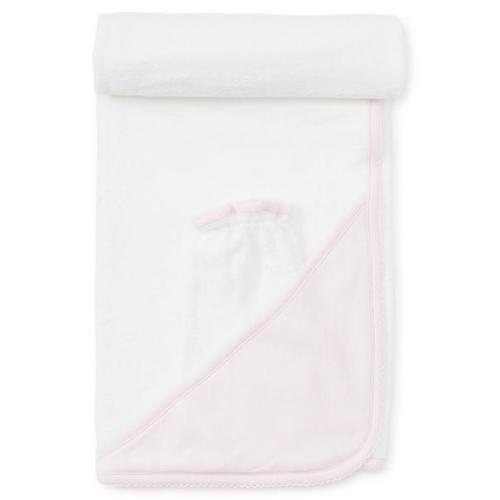 Pink/White New Kissy Dots Hooded Towel & Mitt Set - Kissy Kissy -Premium Pima Cotton Baby Clothes