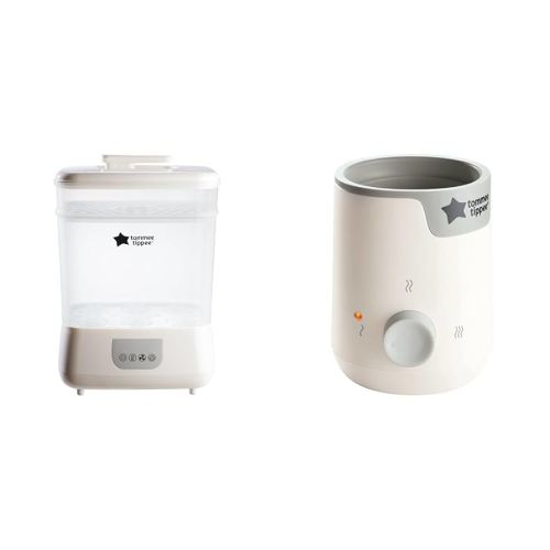 Tommee Tippee Steridryer Electric Steam Sterilizer and Dryer for Baby Bottles and Accessories & Easiwarm Bottle Warmer, Warms Baby Feeds to Body Temperature in Minutes