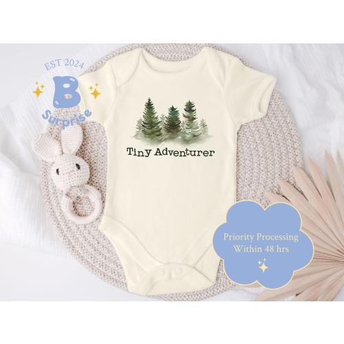 Forest Baby Onesie®: Tiny Adventurer, Natural Cotton