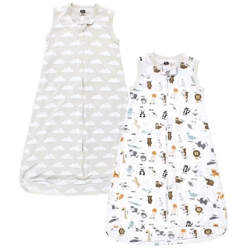Unisex Baby Interlock Cotton Sleeveless Sleeping Bag, Alphabet Animals, 3-9 Months