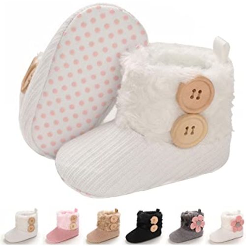 E-FAK Baby Boy Girl Boots Newborn Shoes Winter Snow Bowknot Anti-Slip Soft Sole Warm Infant Toddler Prewalker Booties
