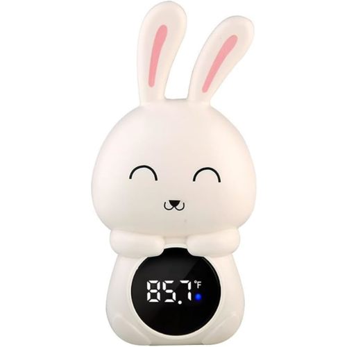 Baby Water Temperature Thermometer, Digital Thermometer with Easy to Read Screen, Suitable for Adults Babies Children & Toddlers, Cute Bath for Bathtub(Bunny White)
