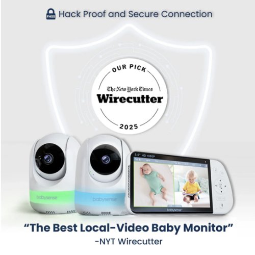 Babysense MaxView PRO: Video Baby Monitor with 2 Cameras, Non Wifi, Sp