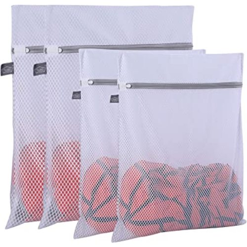 Kimmama Laundry Bags Mesh Wash Bag, Lingerie Bags for Washing Delicates, Net Washer Sack with Zipper, Dryer Pouch for Cleaning and Drying Cloths, Garment, Sweater, Bra, Pant, Sock, Toys, Bedcover