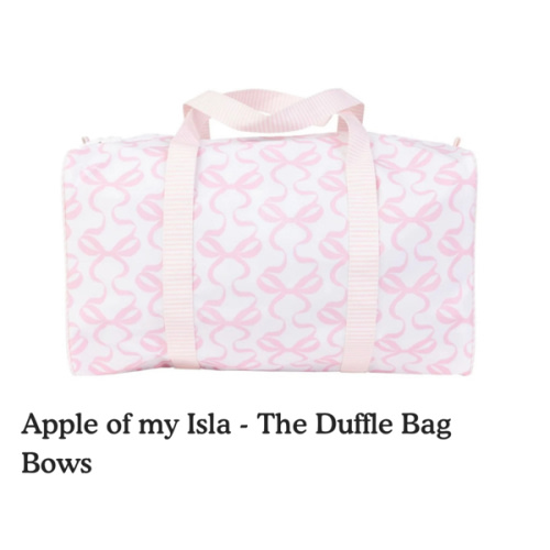 Apple of my Isla - The Duffle Bag Bows - Default Title - Sweet E's Children's Boutique
